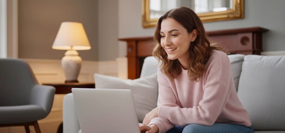 Patient on a video GP appointment from home